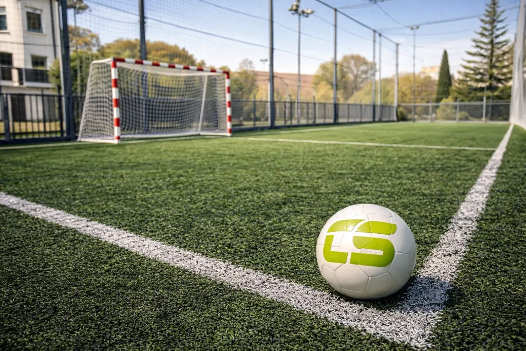 Campo de fútbol sala de césped artificial en Barcelona ideal para jugar y entrenar.